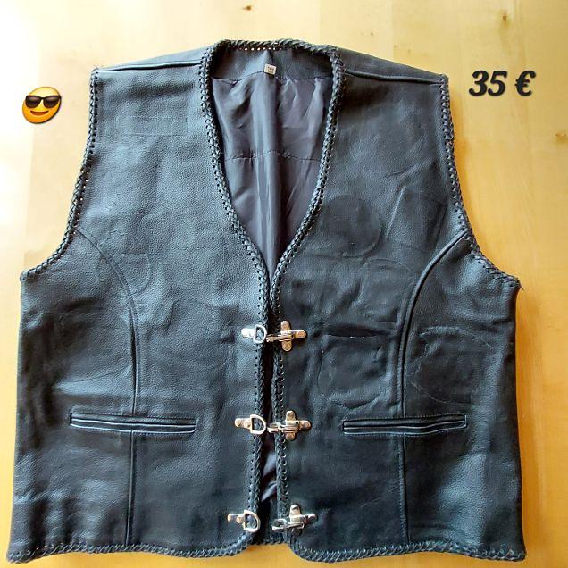 Bild 1 LEDER UND JEANS KUTTEN - PATCHES BIKER ROCKER MC MF GEBRAUCHT