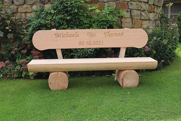 Bild 7 Gartenbank mit Gravur. Ostern Geschenk. Hochzeitsgeschenk. Krongartmöbel.