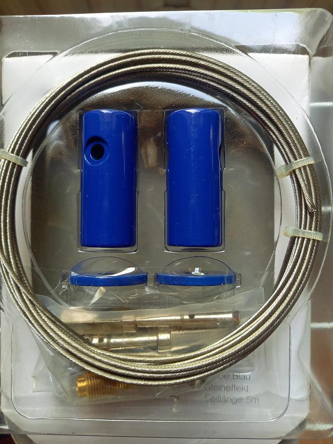 Bild 1 Vorhänge weiß NEU + Seilspanngarnitur 5m blau NEU