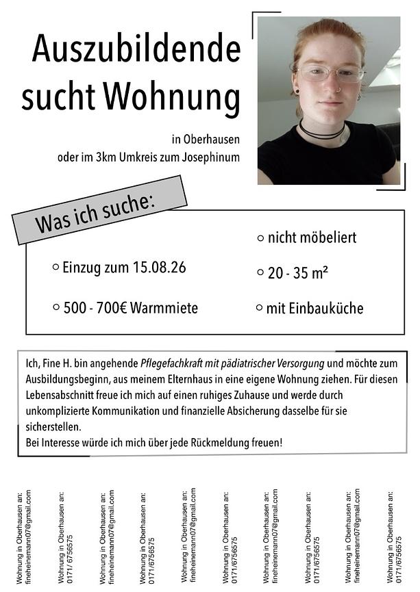 Bild 1 Auszubildende sucht Wohnung