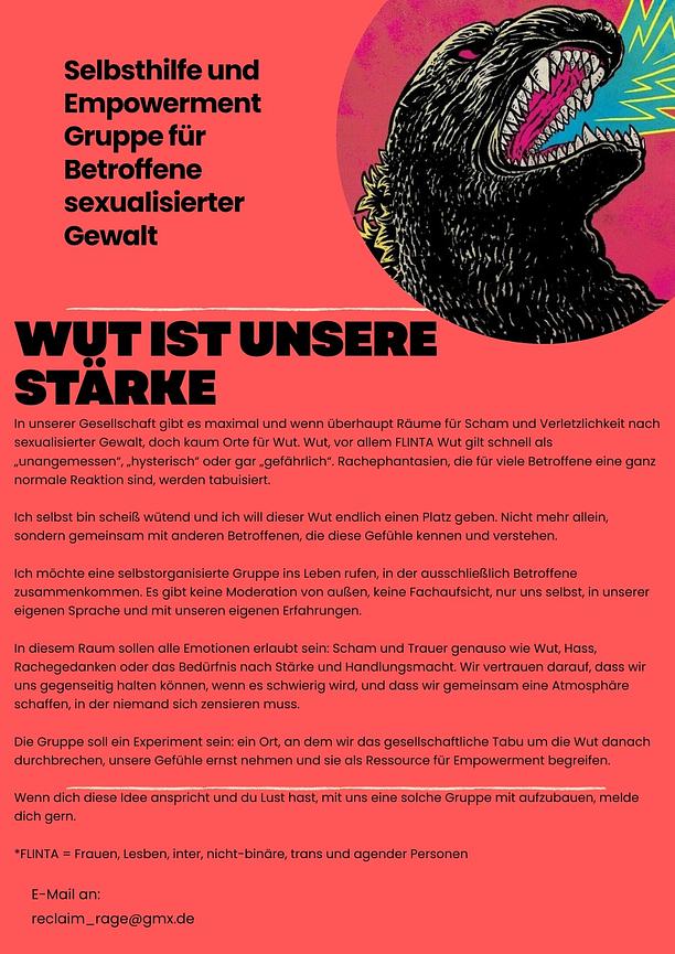 Bild 1 Gründung Selbsthilfe und Empowerment Gruppe für Betroffene sexualisierter Gewalt
