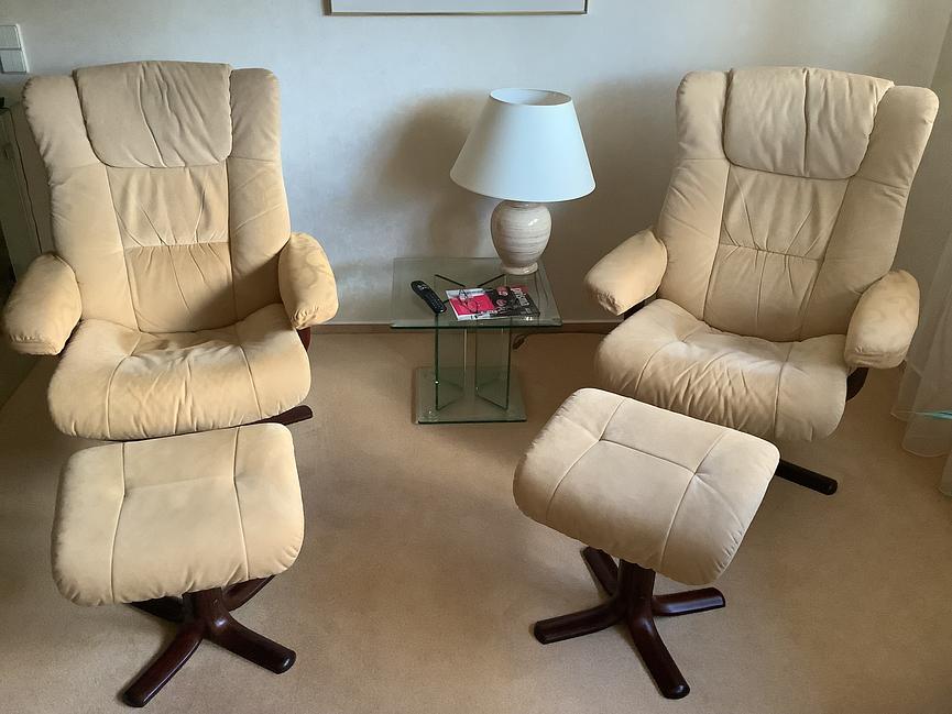 Bild 2 2 Stück RELAX SESSEL mit Hocker