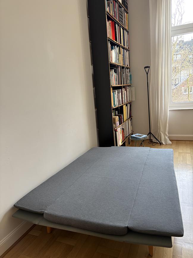 Bild 5 Rekamiere / Schlafsofa in hellbeigem Baumwollstoff