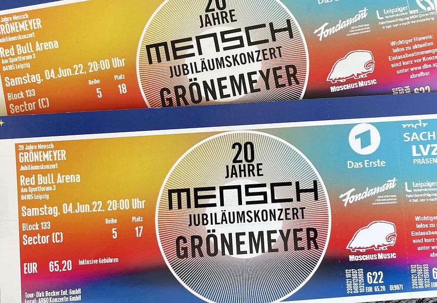 Bild 1 2 Tickets für #Grönemeyer #Konzert in Leipzig am 4.Juni 2022