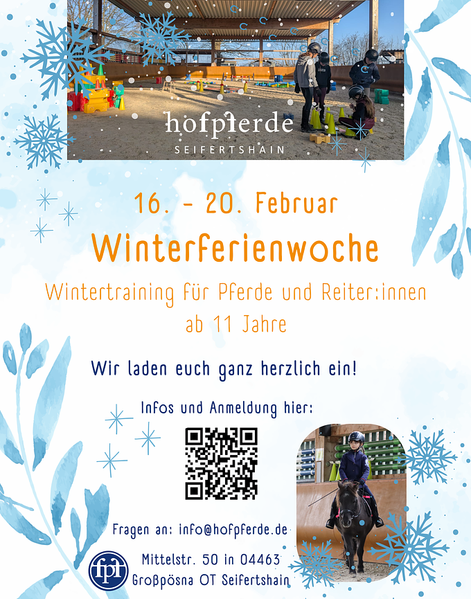 Bild 1 Ferienwoche - Wintertraining für fortgeschrittene ReiterInnen