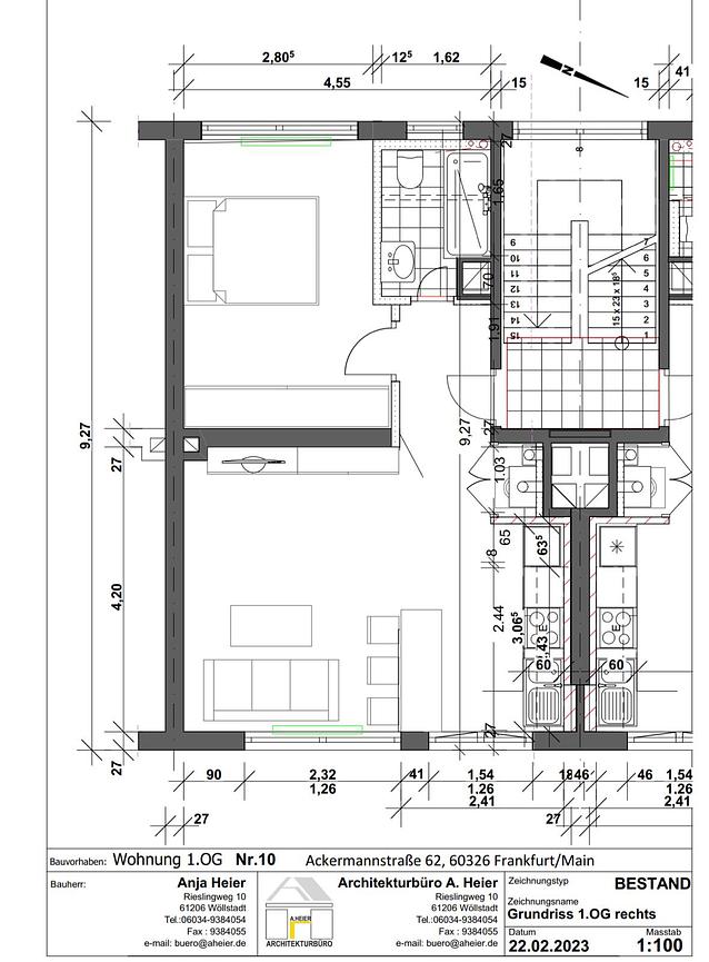 Bild 4 Frankfurt nähe Uni 2-Zi-Wohnung 1.OG zum 15.7. /1.8., zusätzl. Mansardzimm