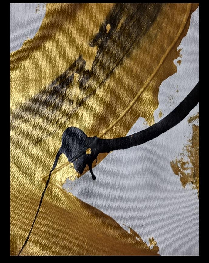 Bild 3 ​XXL UNIKAT: Laurence Lexx (1969) – „Gold Rush“ – Handsigniert (120x105 cm)