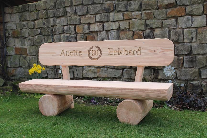 Bild 3 Massive Gartenbank. Holzbank. Rentners Geschenk. Hochzeitsgeschenk.