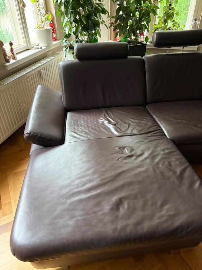 Bild 3 Ledercouch mit Ottomane – zu verschenken, Leipzig