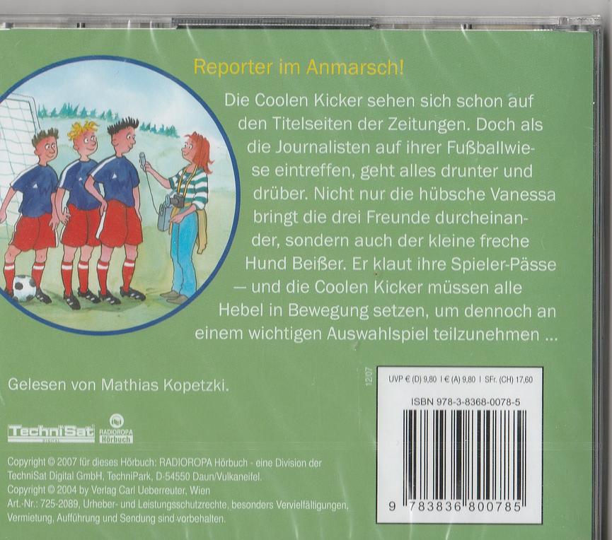 Bild 24 HW- Schuleingang: versch. Fussball-Hörspiel/Hörbuch-CD´s  für Kinder/Jugendliche