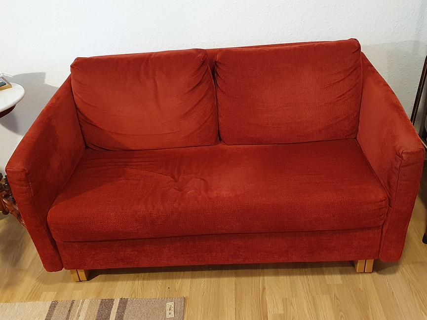 Bild 2 Schlafsofa, rot, superbequem