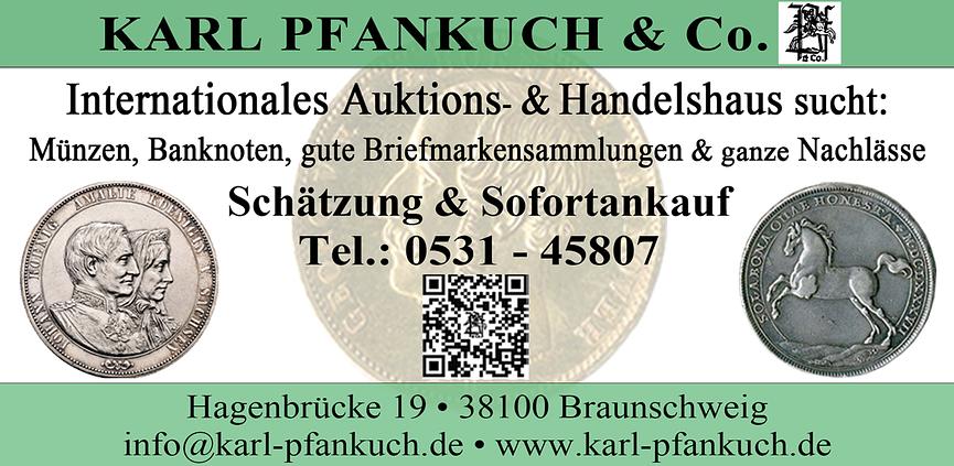 Bild 1 Karl Pfankuch Co. Auktions- und Handelshaus für Münzen und Briefmarken