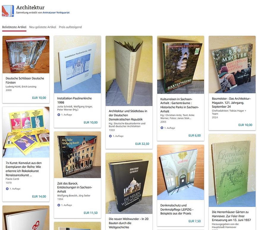 Bild 1 Bücher über Architektur: antiquarisch lesen und dabei Gutes tun