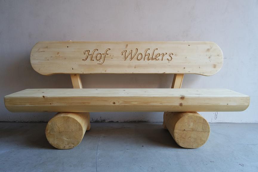 Bild 9 Gartenbank aus Leimholz. Holzbank.