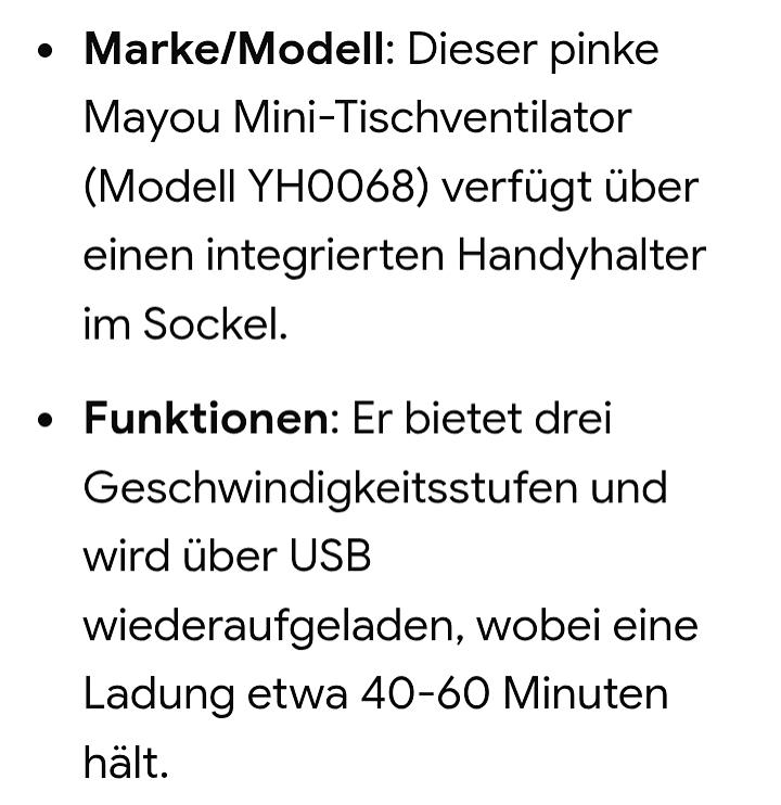 Bild 3 Mayou Mini-Tischventilator