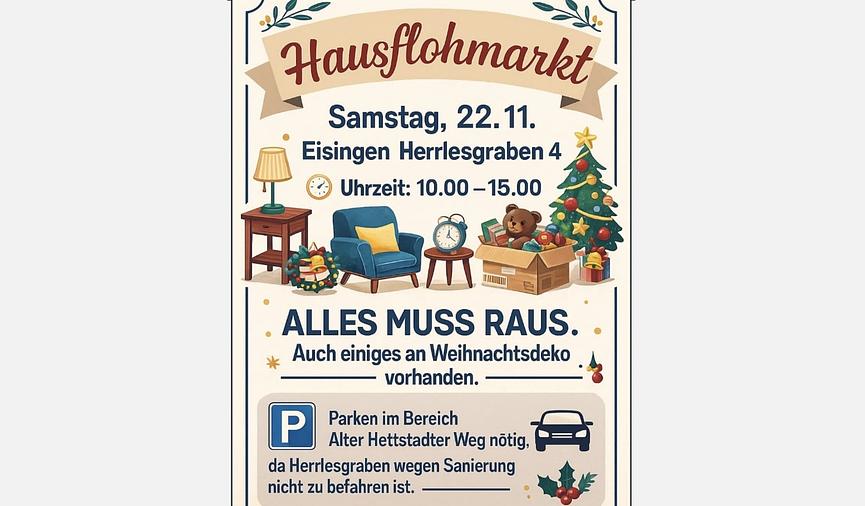 Bild 1 Hausflohmarkt in Eisingen