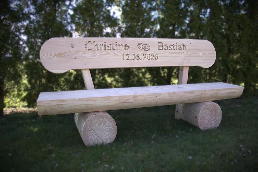 Bild 11 Baumbank aus Lärchen/ Douglasien holz. Frühlingsgeschenk.