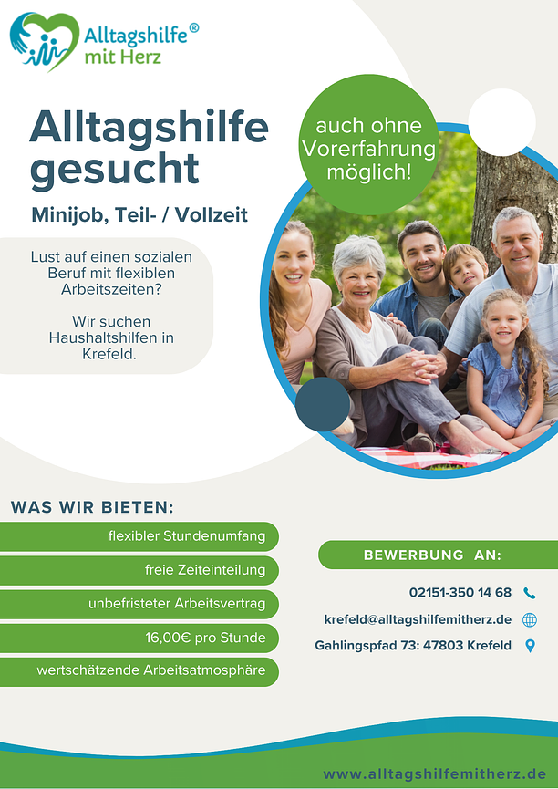 Bild 1 Alltagshilfe in Krefeld gesucht
