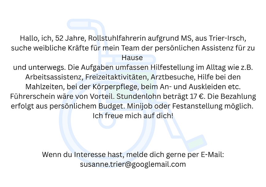 Bild 1 Persönliche Assistenz