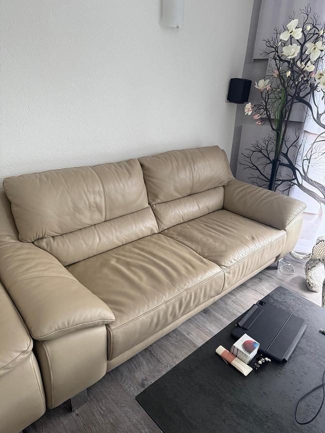 Bild 4 Gepflegte Couchgarnitur aus echtem Leder