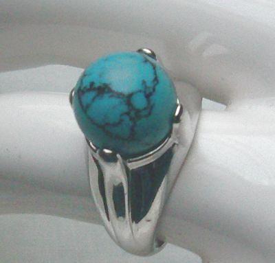 Bild 2 Ring, 925 Silber mit gefasstenTürkisstein