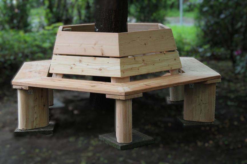 Bild 8 Jubiläumsgeschenk. Holzbank mit Gravur. Terrassenbank.