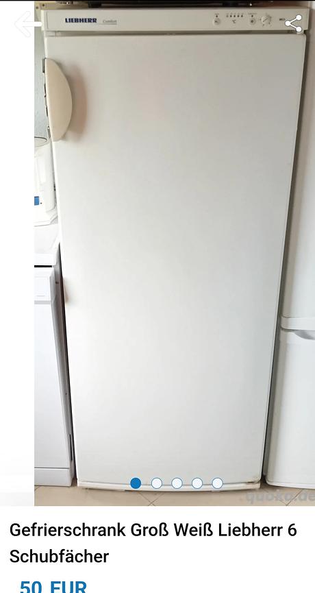 Bild 1 Gefrierschrank Weiß 6 Schubber 50 €