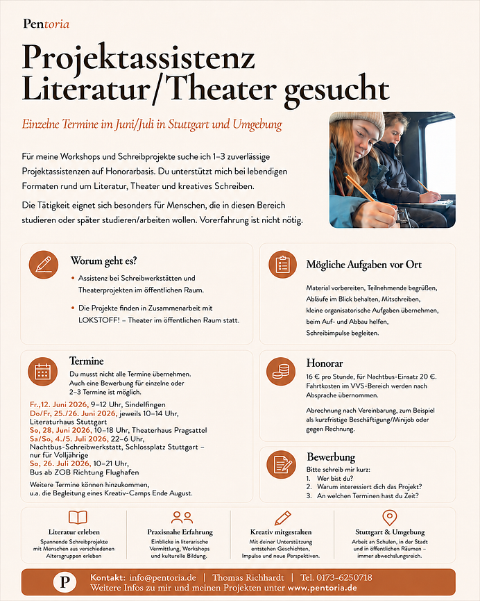 Bild 1 Job im Kulturbereich (Literatur, Theater 16€/h)