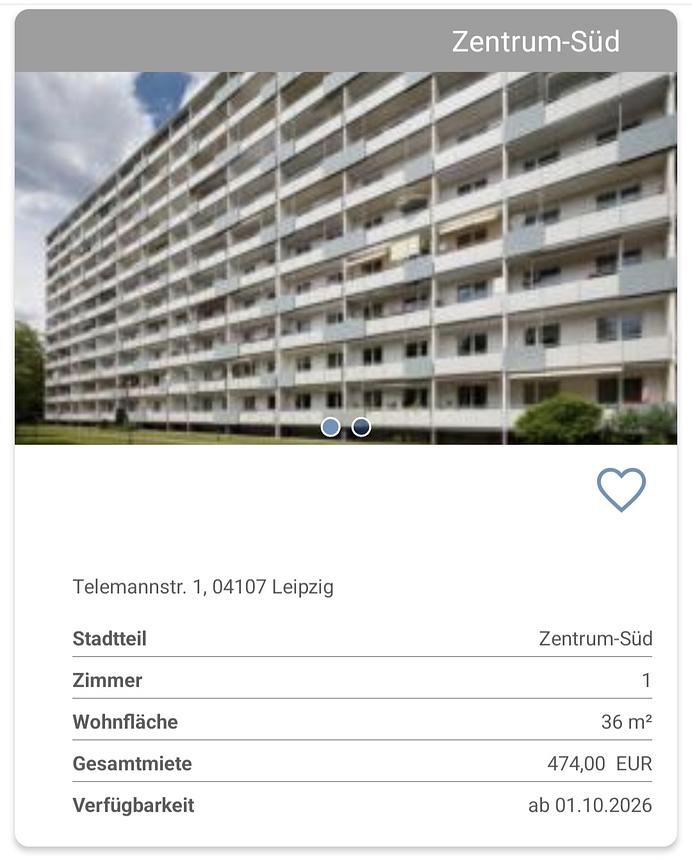 Bild 2 1-Raum-Wohnung zur Nachmiete