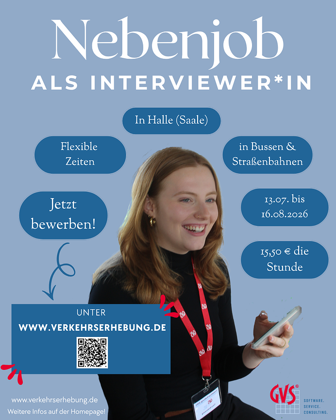 Bild 1 Interviewer*in für Fahrgastbefragung in Halle (Saale) gesucht
