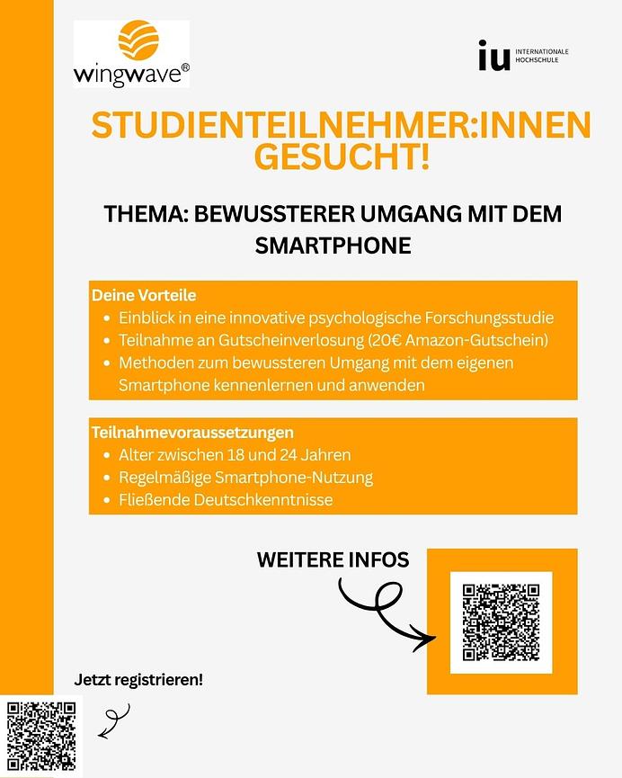 Bild 1 Studienteilnehmer:innen gesucht