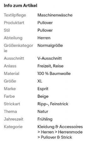 Bild 2 Esprit Pulli Natur Beige Brustumfang: 114-119 EU-Größe: 50 US-Größe: XL