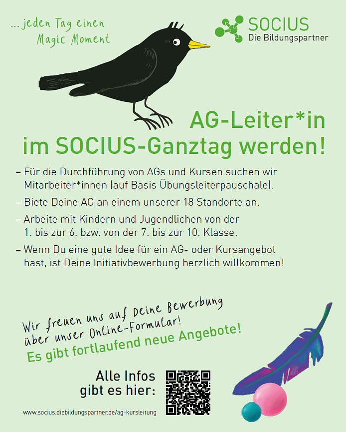 Bild 1 AG- und Kursleiter*innen gesucht!