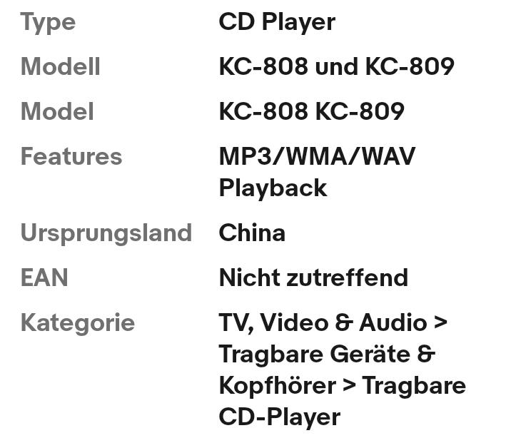 Bild 3 Wand CD-Player KC-808 KC-809 mit Fernbedienung