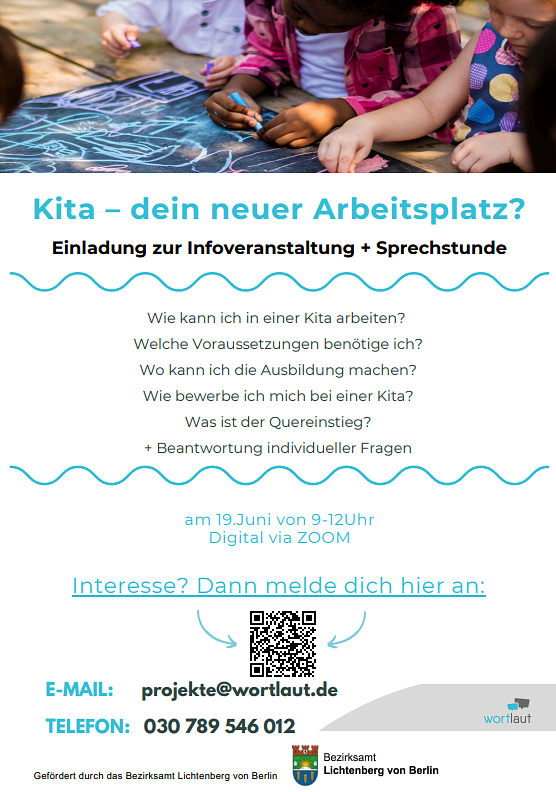 Bild 1 16.Juni: Online Infoveranstaltung Berufseinstieg in die Kita (KOSTENLOS)