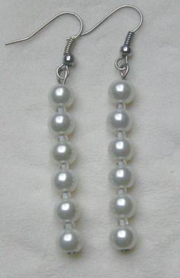 Bild 3 elegante Perlenohrringe, stilvolles Design