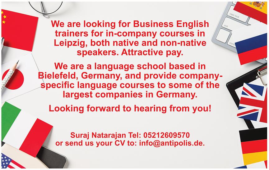 Bild 1 Business English Trainers Wanted