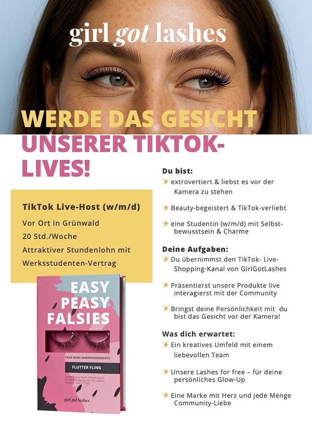 Bild 1 GirlGotLashes sucht TikTok Live-Host (w/m/d)