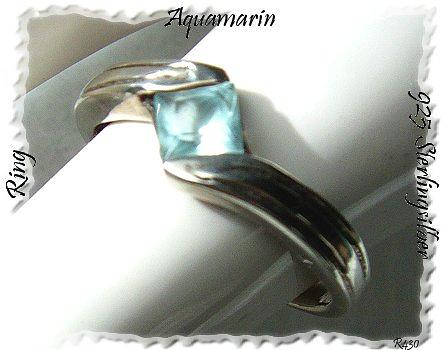 Bild 2 Ring, 925 Silber mit gefassten Aquamarin