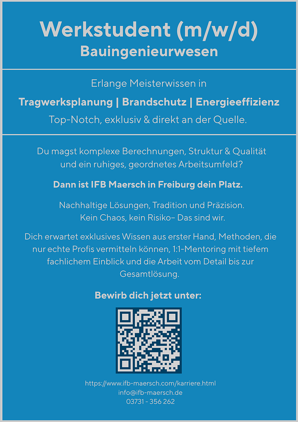 Bild 1 Werkstudent Bauingenieurwesen / Freiburg / exklusives Meisterwissen vom Profi