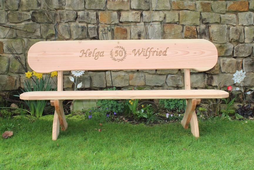 Bild 7 Gartenbank mit Gravur. Hochzeitsgeschenk. Jubiläumsgeschenk. Rentners Geschenk.