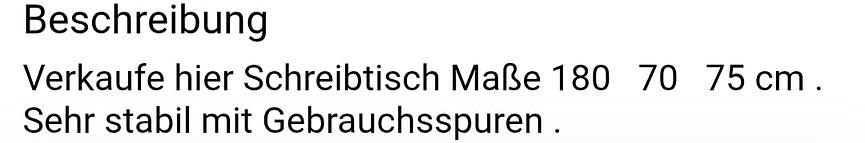 Bild 2 Großer Schreibtisch 5 Euro
