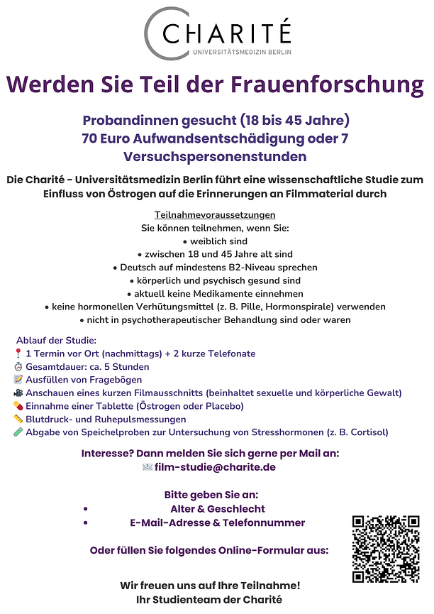 Bild 2 Probandinnen gesucht: Teilnahme an wissenschaftlicher Studie an der Charité