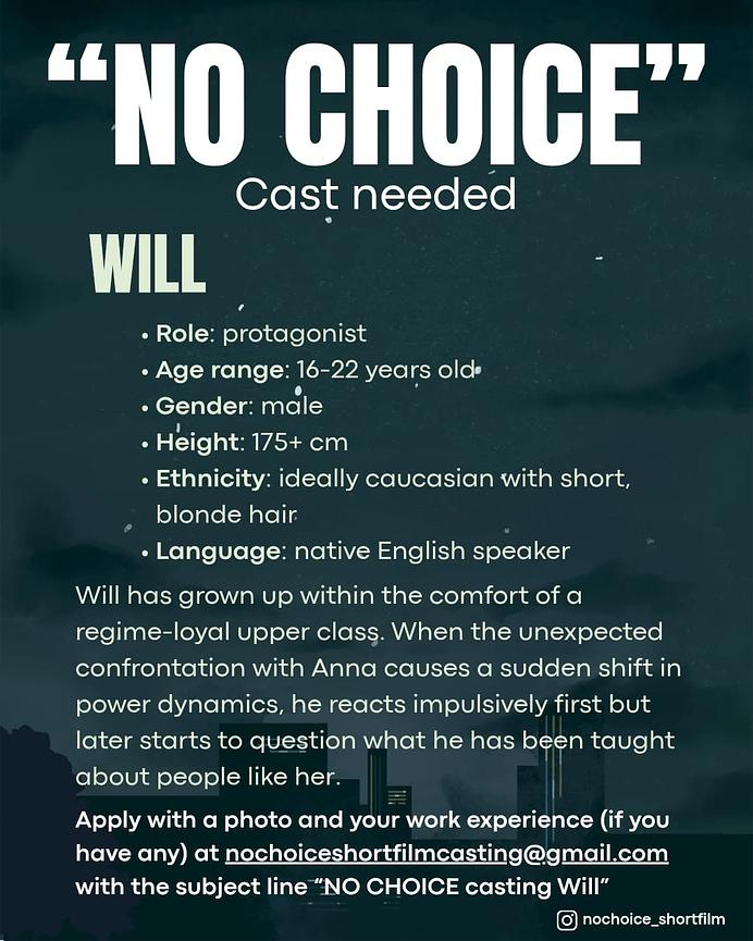 Bild 7 Searching for cast and crew for our two short films