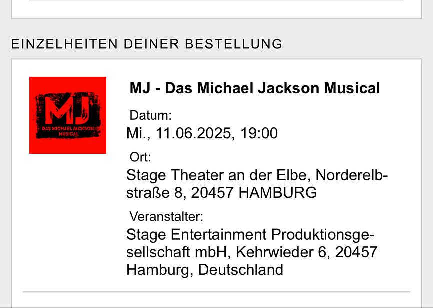 Bild 1 Michael Jackson Musical 11.6.2025