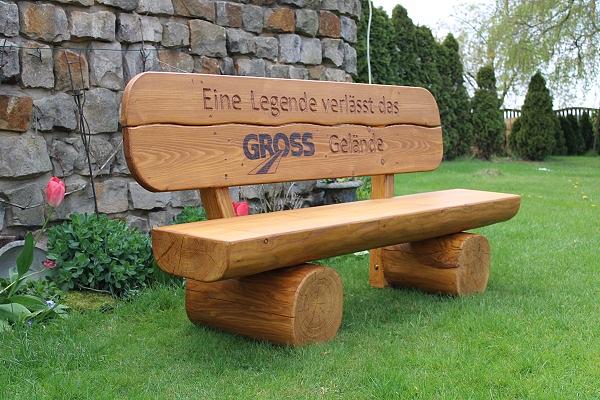 Bild 2 Gartenbank aus Lärche mit Gravur. Hochzeitsgeschenk. Ostern Geschenk. Krongartmö