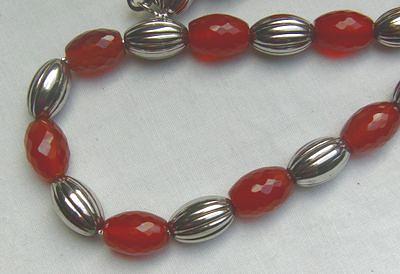 Bild 5 Edelsteincollier, Karneol mit Silberkugeln, 925 Silber