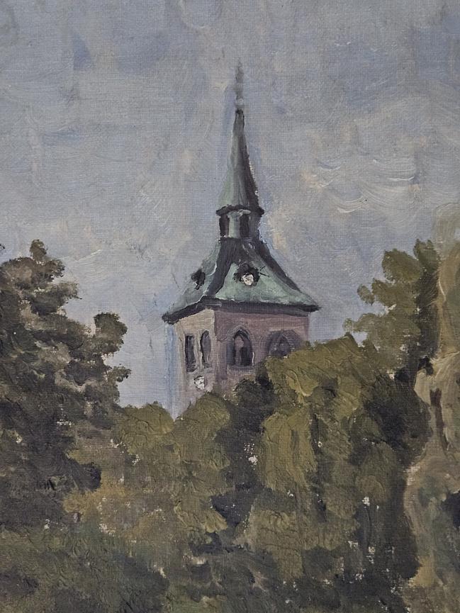 Bild 5 Bedeutendes Ölgemälde (1931) – K. Unrug: Ansicht von St. Adalbert, Posen (Poznań