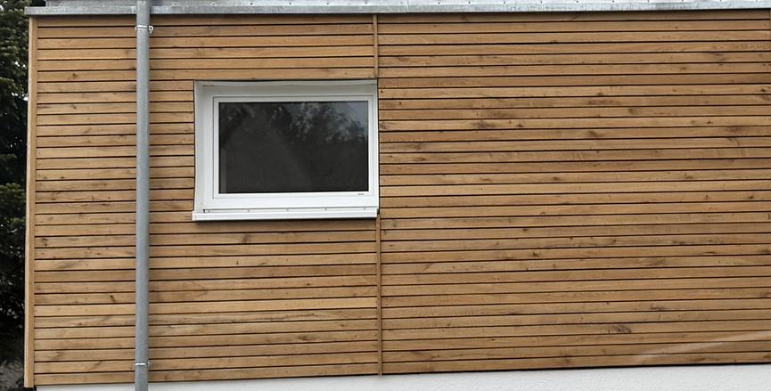 Bild 1 Eiche Rhombusleisten 21x68 mm Fassadenholz Fassade Holz
