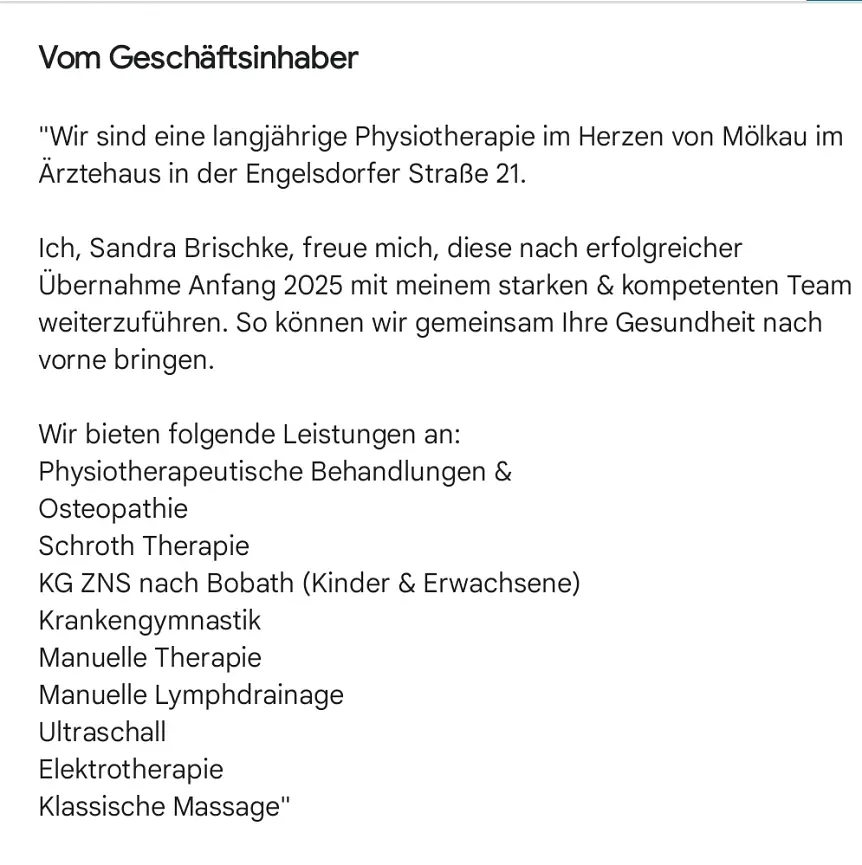 Bild 1 Mitarbeiter(-in) für eine Physiotherapie im Herzen von Leipzig-Mölkau gesucht